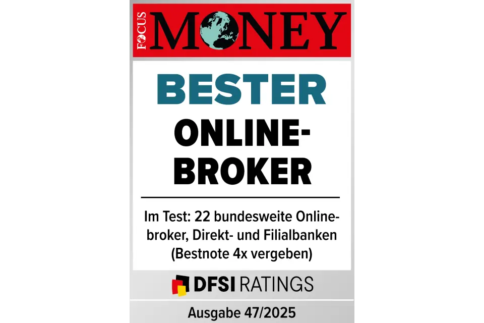 Auszeichnung bester Online-Broker von FOCUS Money