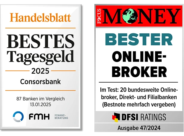Auszeichnung bestes Tagesgeld und bester Online-Broker