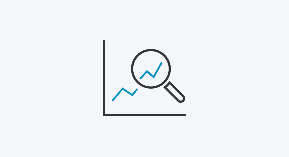 Icon Lupe mit Kursverlauf