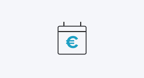 Icon mit blauem Euro-Zeichen