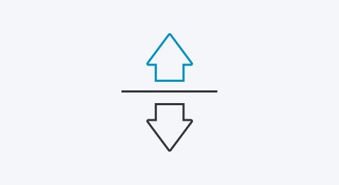 Icon Pfeil nach oben und nach unten
