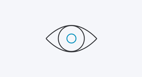 Icon Auge mit blauer Iris