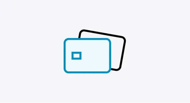 Icon eine schwarze und eine blaue Karte