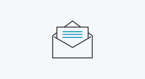 Icon Brief mit Unterlagen