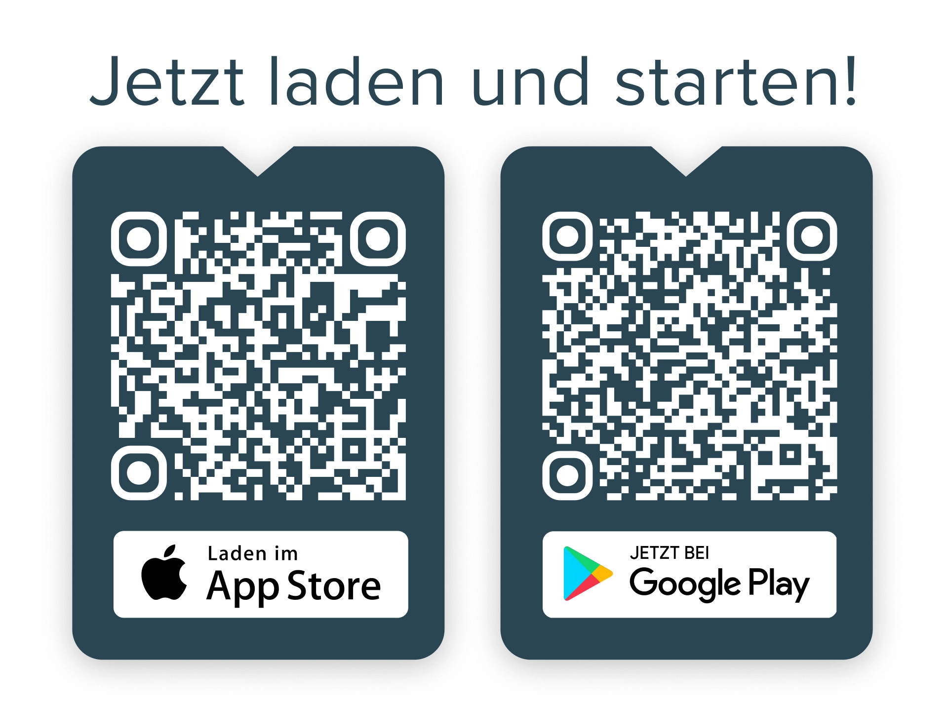 QR-Codes zum Download der Consorsbank App für den Apple App Store und Google Play Store