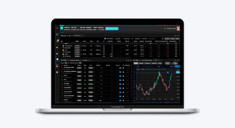 Laptop mit geöffneter CFD-Plattform