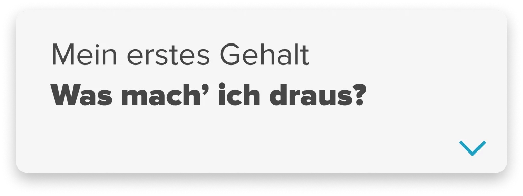 Kachel mein erstes Gehalt