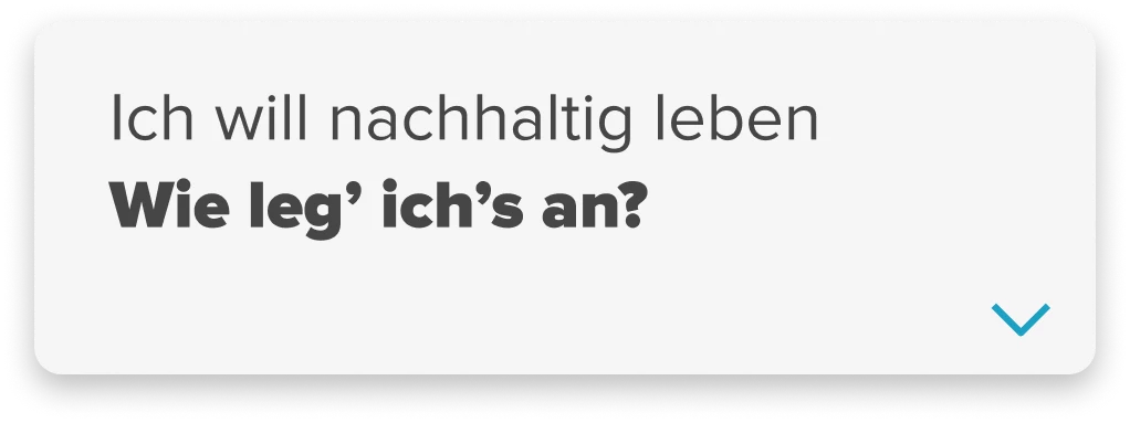 Kachel ich will nachhaltig leben