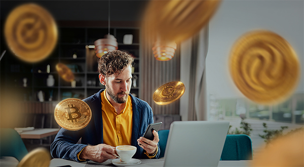 Smartphone mit geöffneter Consorsbank Pro App im Darkmode