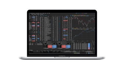 Laptop mit geöffnetem ActiveTrader Pro