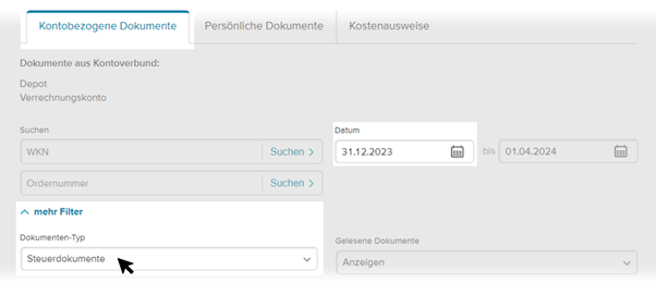Screenshot vom eingeloggten Bereich der Consorsbank