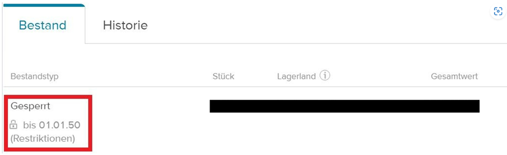 Darstellung, woran Sie eine erfolgreich Eintragung im eingeloggten Bereich erkennen.
