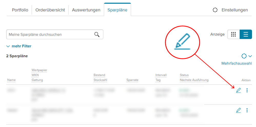 Screenshot aus dem eingeloggten Bereich der Consorsbank