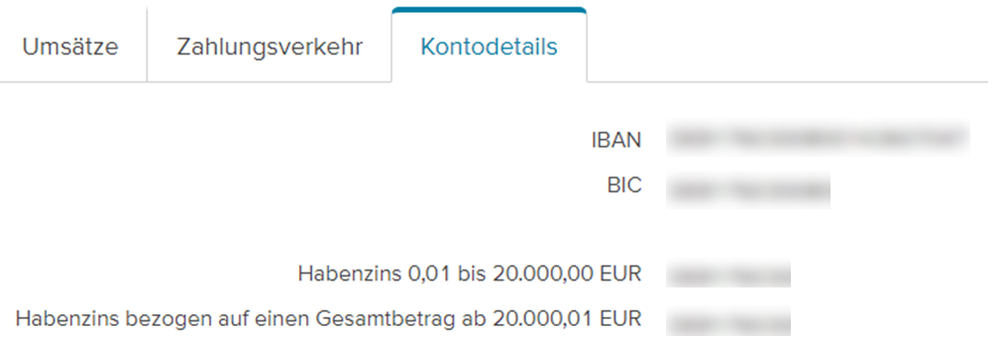 Screenshot aus dem eingeloggten Bereich der Consorsbank