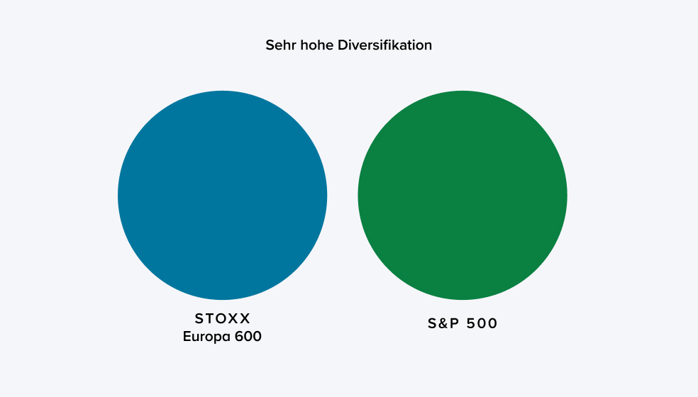 Schaubild einer sehr hohen Diversifikation