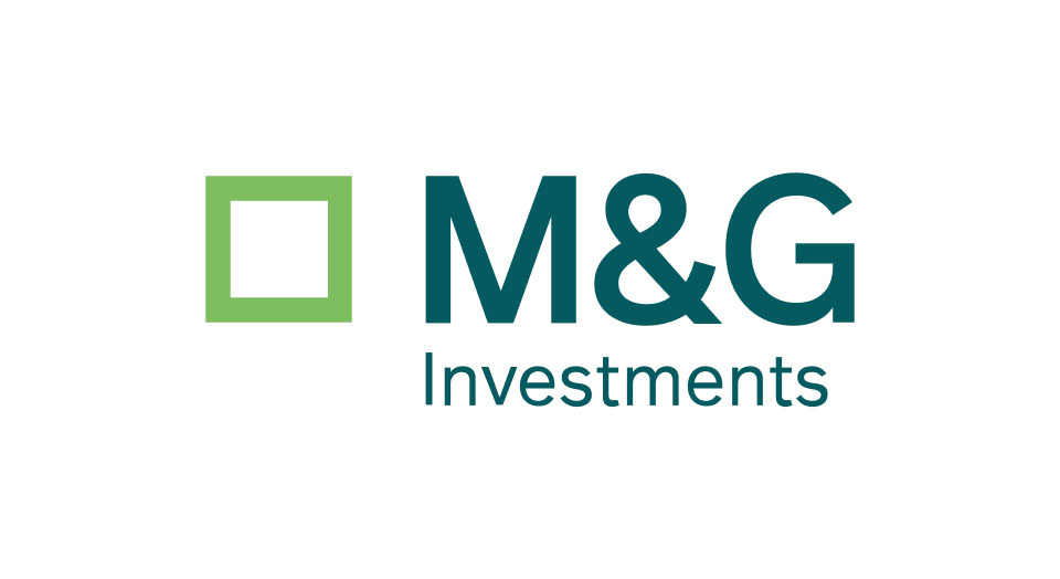 Grünes Logo M&G Investments auf weißem Hintergrund