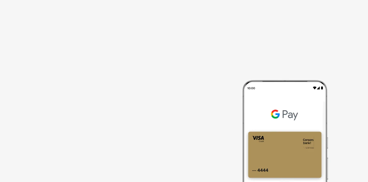 Smartphone mit geöffnetem Google Pay