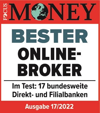 Auszeichnung Focus Money - Bester Online-Broker