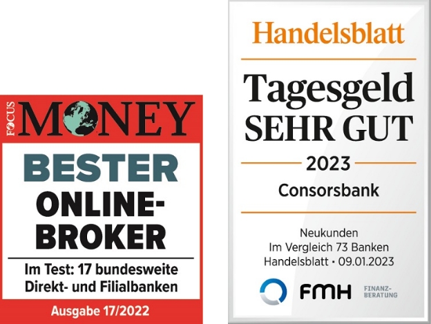 Focus Money Auszeichnung Bester Online-Broker und Handelsblatt Tagesgeld