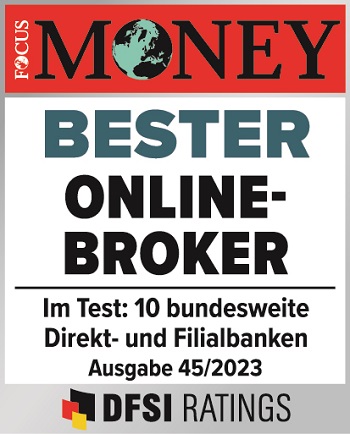 Auszeichnung Focus Money Bester Online-Broker