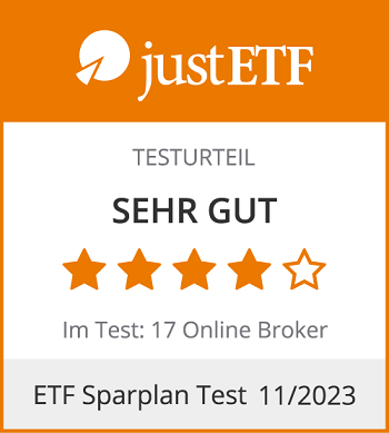 Auszeichnung sehr gut im ETF Sparplan Test