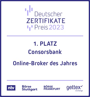 Auszeichnung 1. Platz Online-Broker 