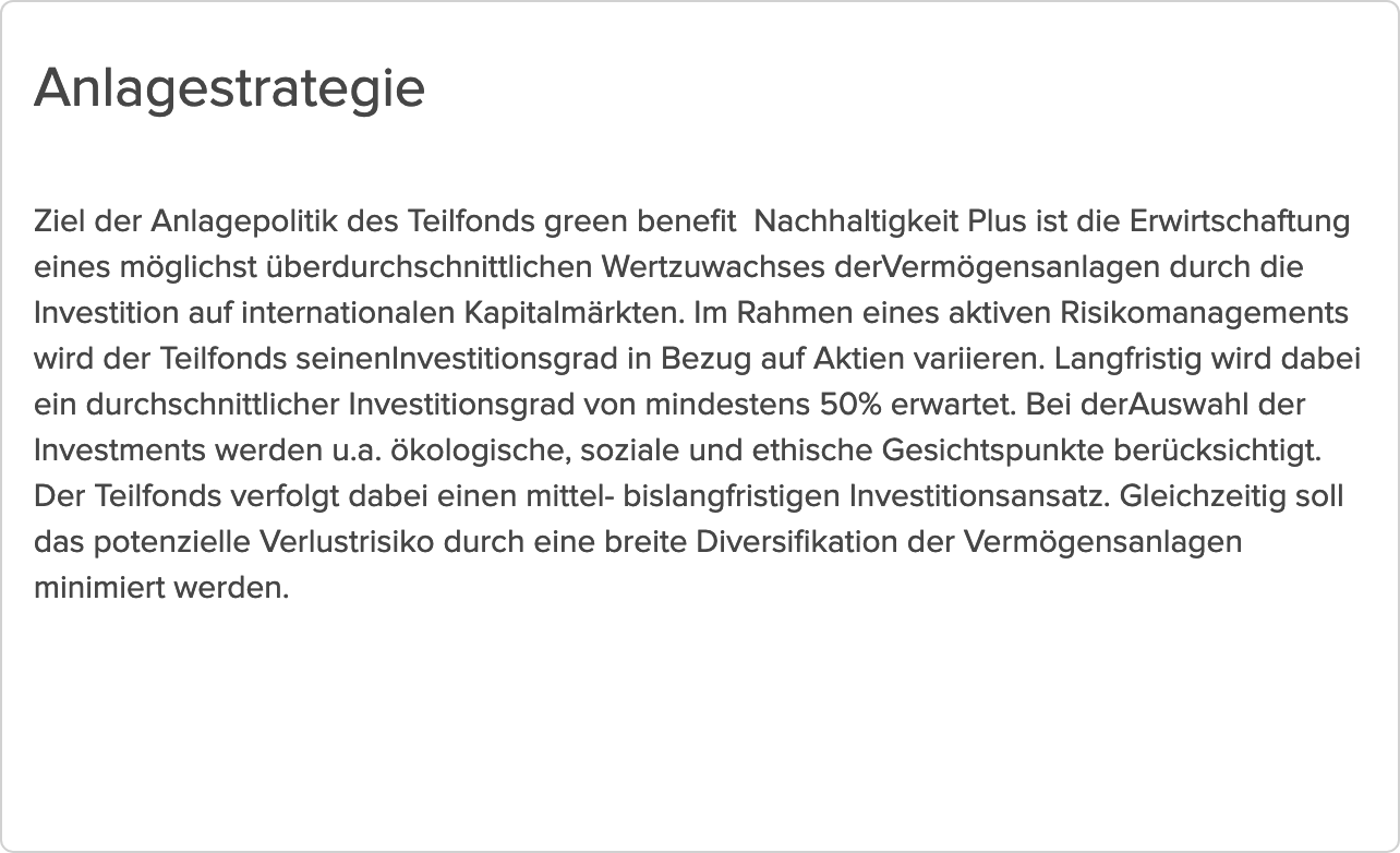 Anlagestrategie