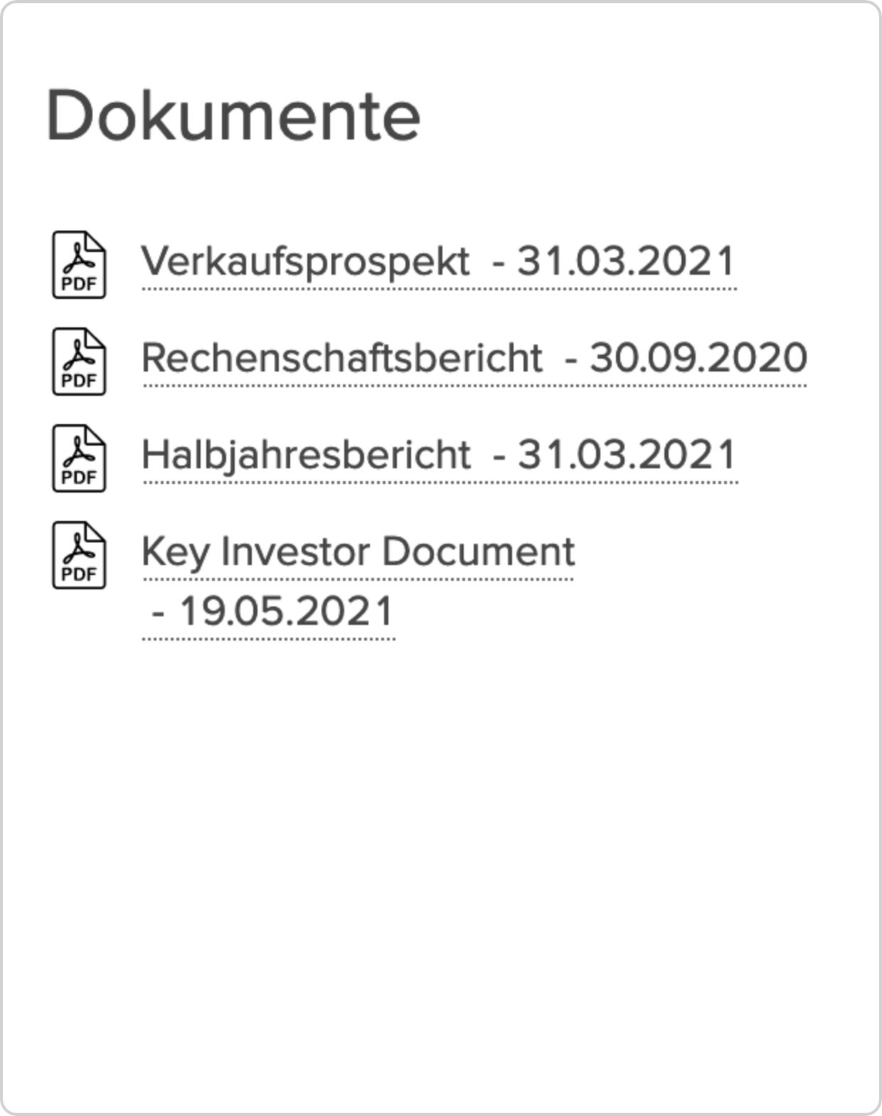 Screenshot von Dokumenten
