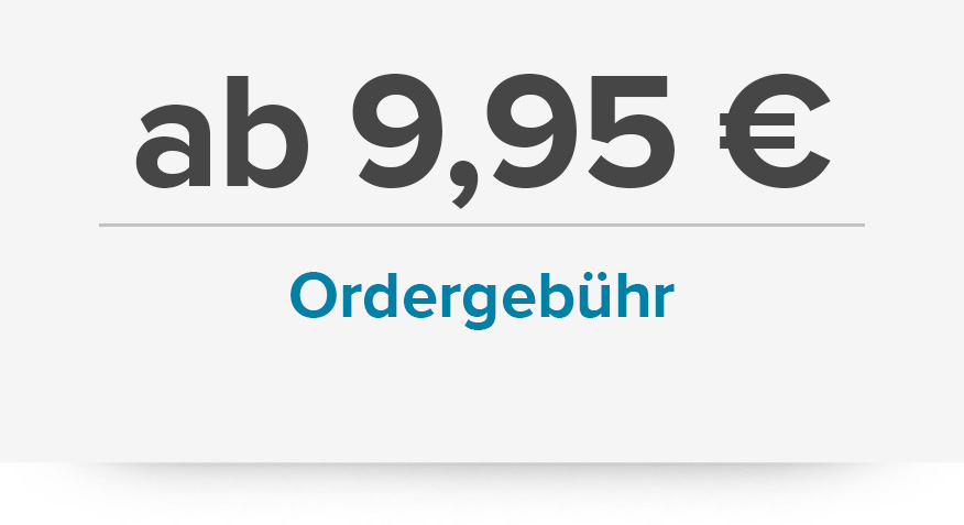 9,95 € Ordergebühr
