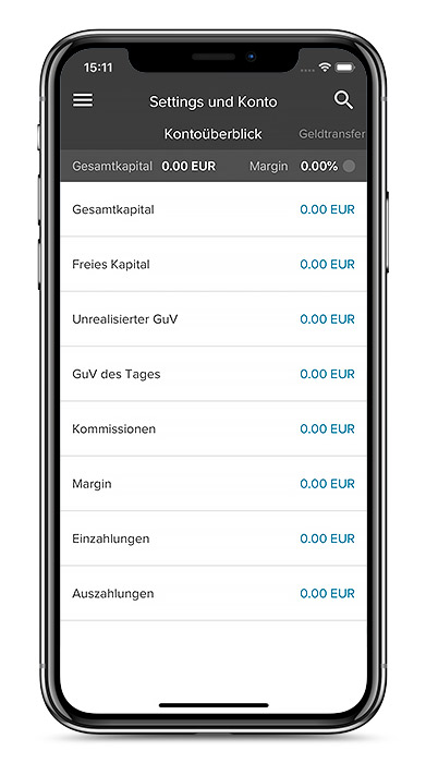 cfd-app-kontoüberblick