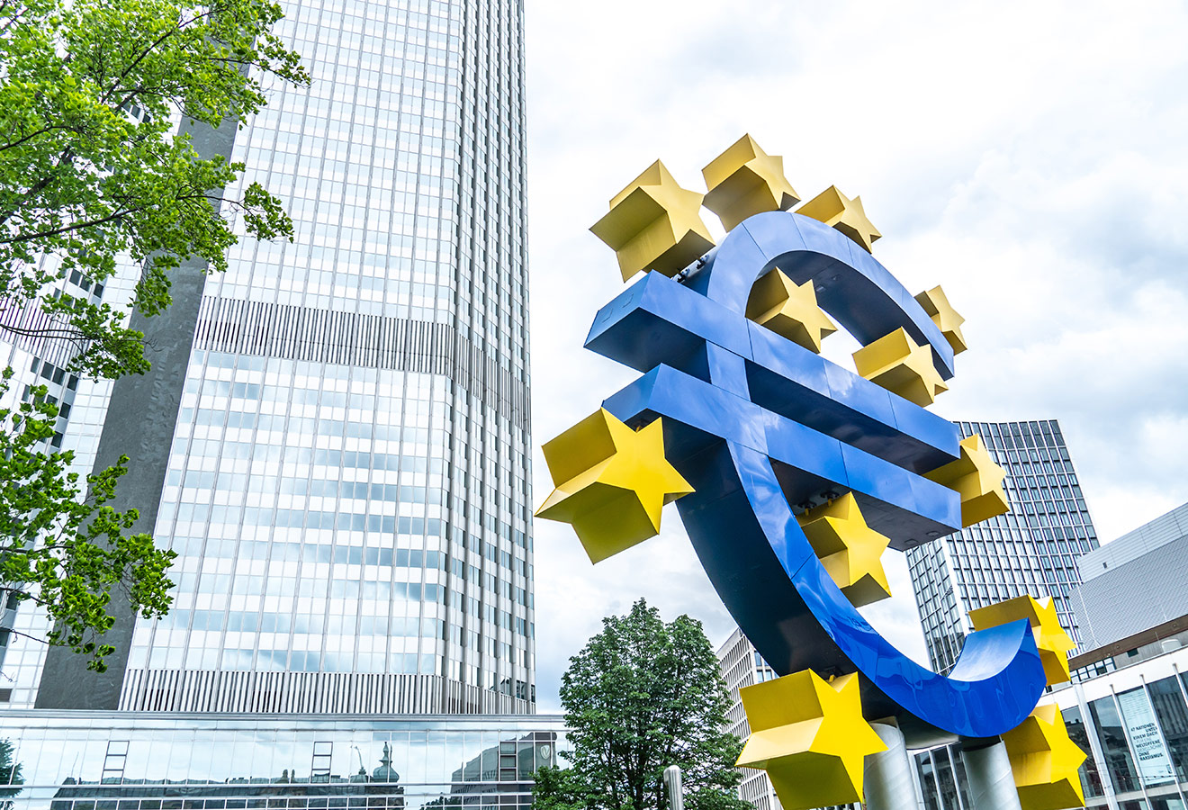 Die Europäische Zentralbank in Frankfurt