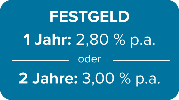 Störer Zinsen für 12 und 24 Monate